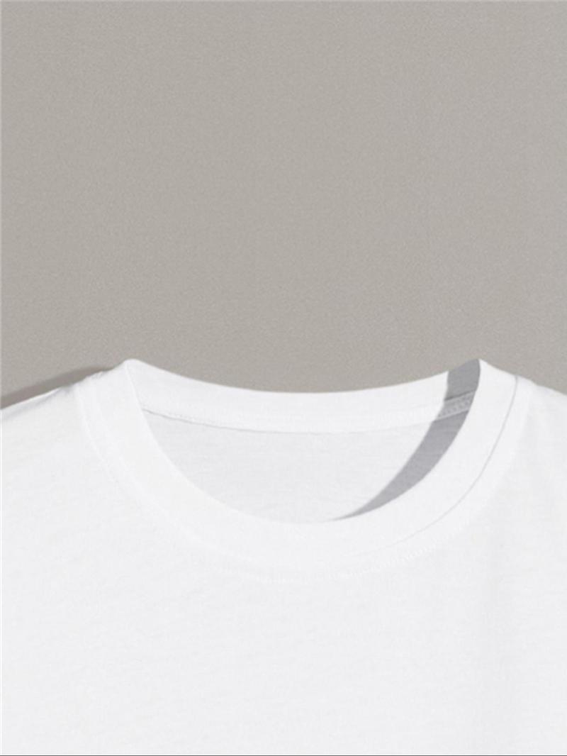 Men's Regular Fit Cool Dads Club Figure Print Round Neck Tee, Casual Short Sleeve Crew Neck T-shirt for Daily Wear, Fashion Men's Top for All Seasons, Tropical, Casual Style Tee