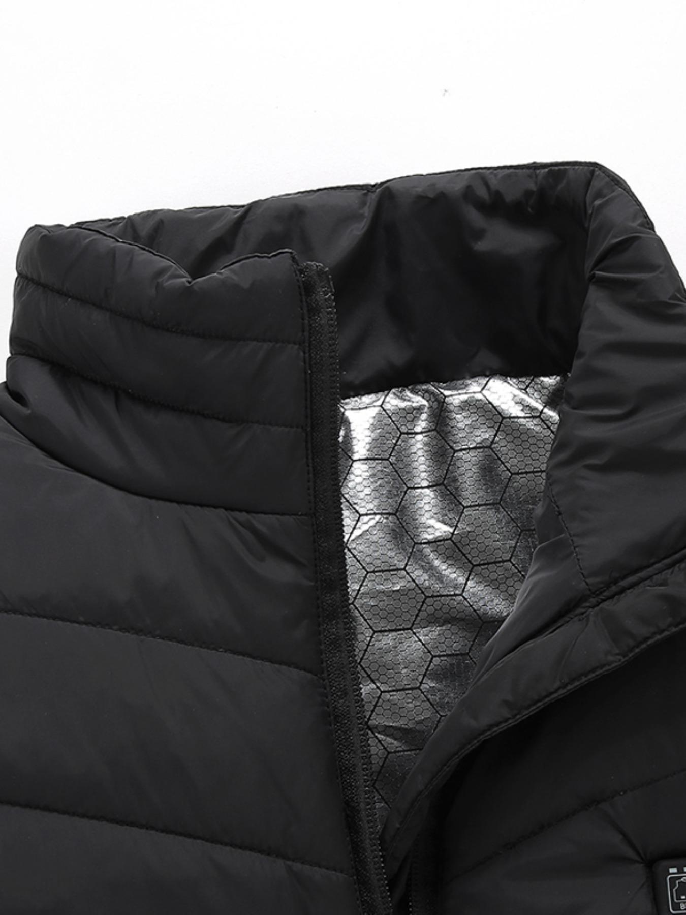 Men's Heated Vest One-Button Fast Heating Three-Temperature Control Instant Warmth Outdoor Winter Sleeveless Cotton Back Vest