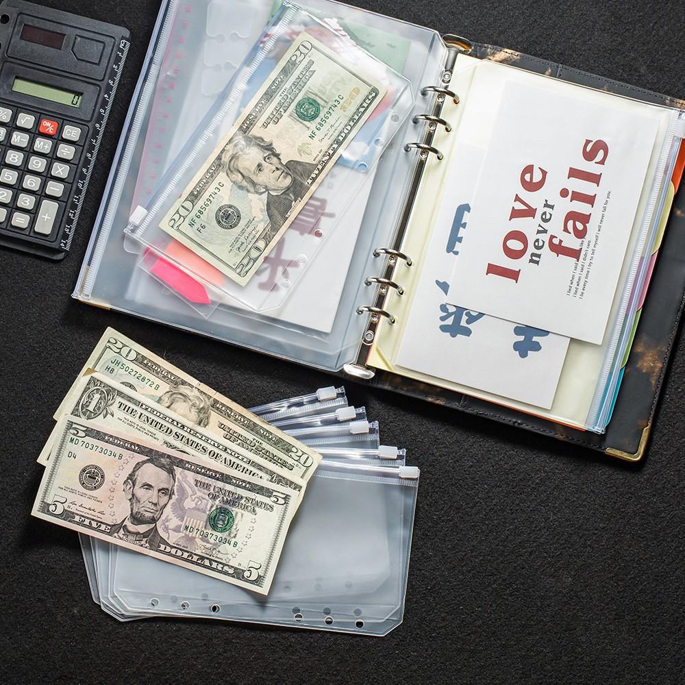 5 PVC Transparent Bags, A6 Notebook Organizer, A5 Zipper Pouch, Document Bag, Budget Book, Business Card Holder, A4 Binder Sleeve