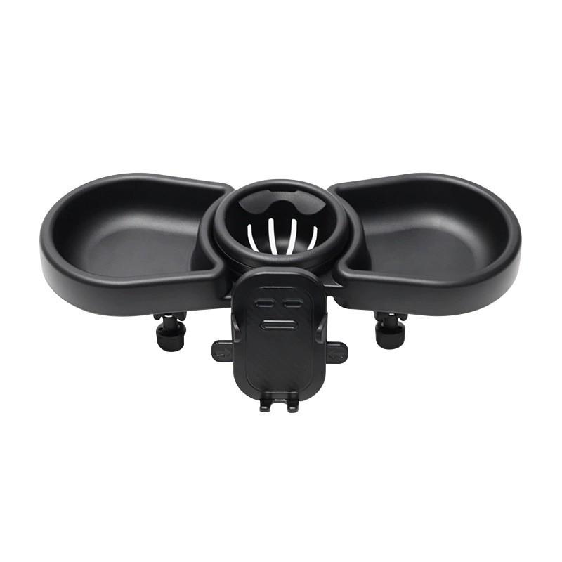 Universal Stroller Snack Tray with Phone Holder & Cup Holder, Adjustable Baby Stroller Accessory Tray, 2-in-1 Stroller Organizer for Snacks, Drinks & Phone, Fits 99% Strollers