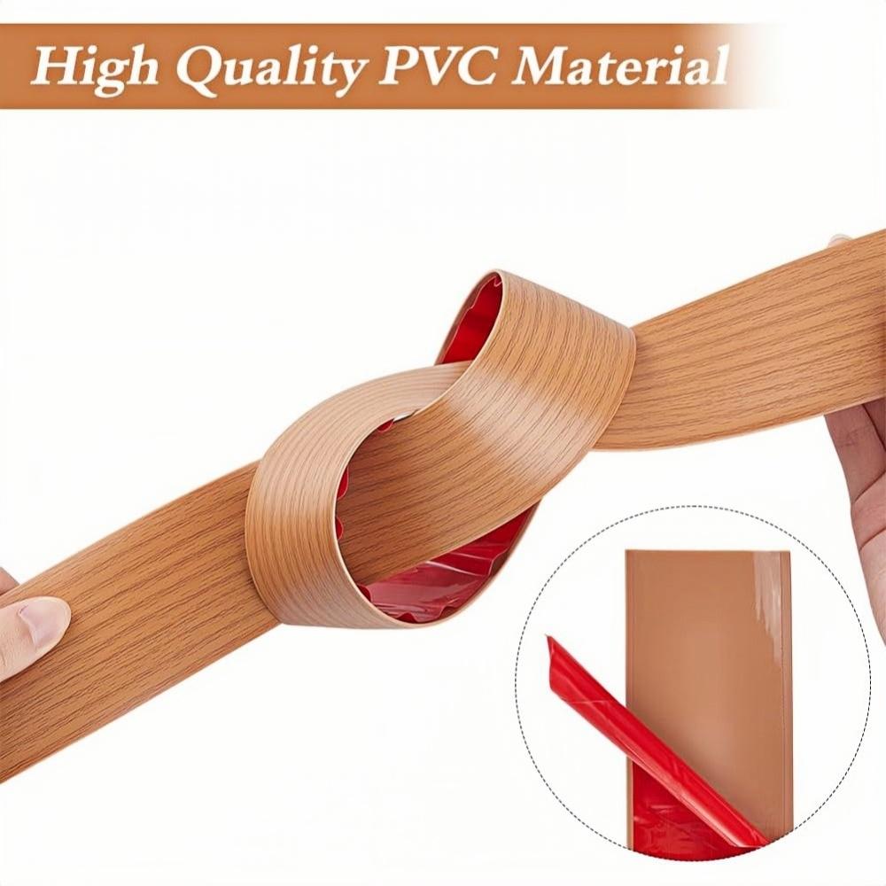 1 Meter/39.37 Inch Self-adhesive Transition Strip, Self-adhesive Wood Grain Floor Edging Strip - Vinyl Threshold Seam Strip, 4cm Wide Vinyl Flat Partition, Suitable for Living Room and Door Seam Decoration