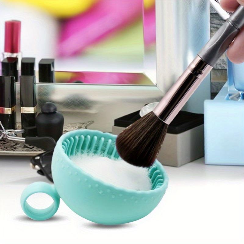1pc Silicone Makeup Brush Cleaner Bowl - Makeup Brush Cleaning Mat - Soft, Gentle, and Effective Brush Cleaning Solution for Eyebrow, Facial, Brow, Blush, and Eye Brushes