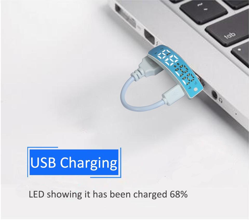 Smart Bracelet Vibration Alarm Clock Reminder Sleep Monitoring 24 Hours Pedometer Rechargeable Bracelet