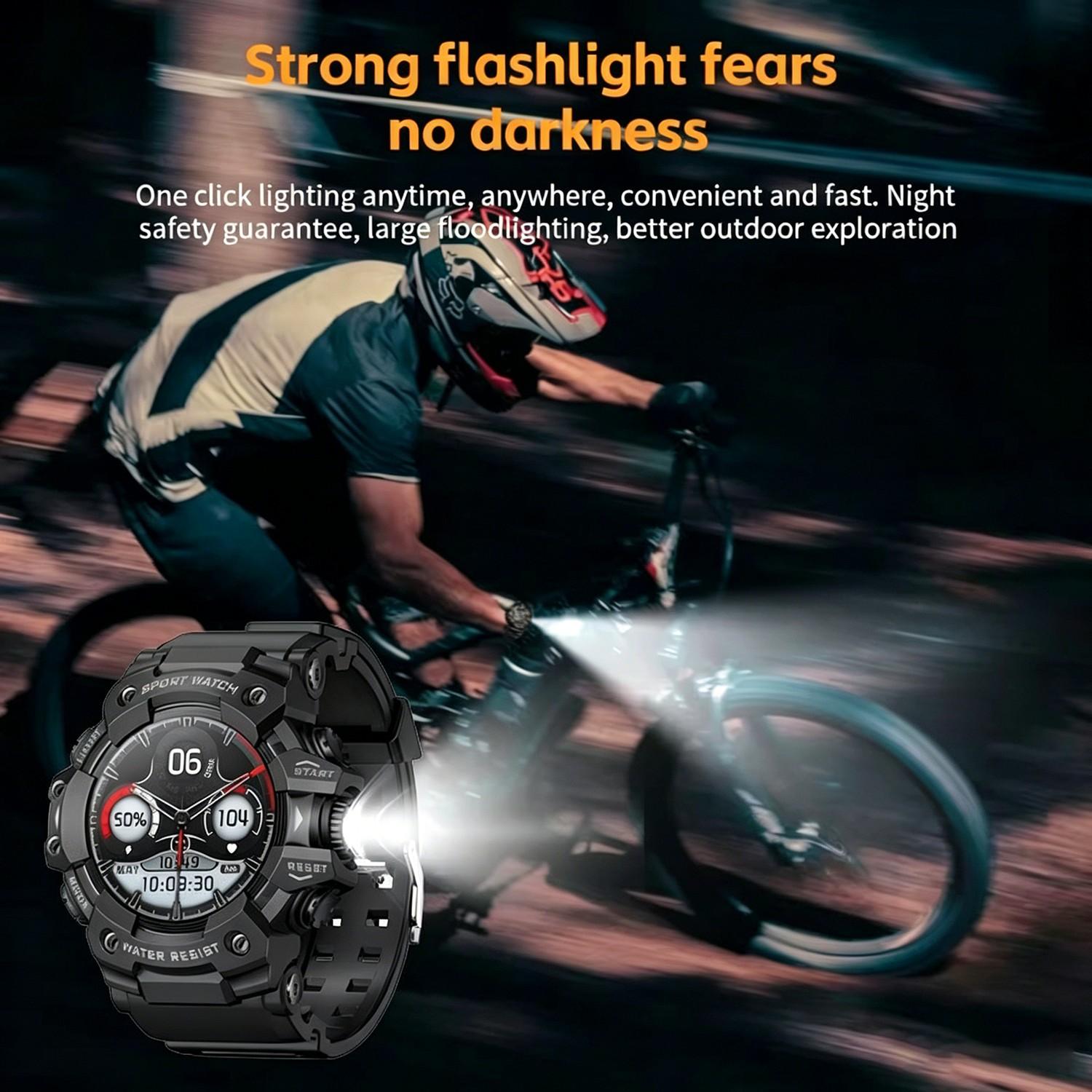 Military Grade Active Edge Sports Smart Watch, Men's Outdoor Fitness Compass, Heart Rate, Bluetooth-compatible Call, IP68 Waterproof, Smartwatch, Fitness Smart Watches, Rugged Outdoor Smartwatch
