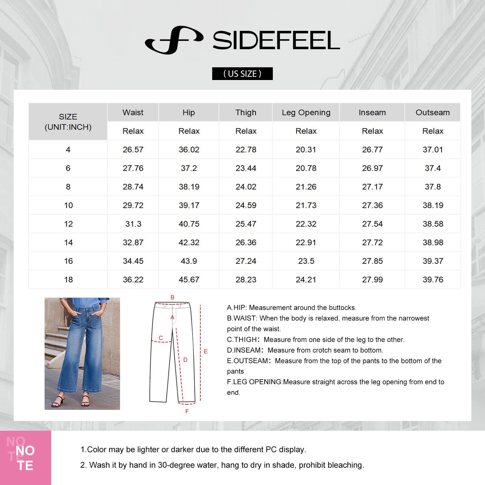 Sidefeel Women's Wide Leg Jeans High Waisted Stretchy Jeans Straight Leg Loose Fit Zimbaplatinum Ankle Denim Pants TikTokShopBlackFriday Formal Summer