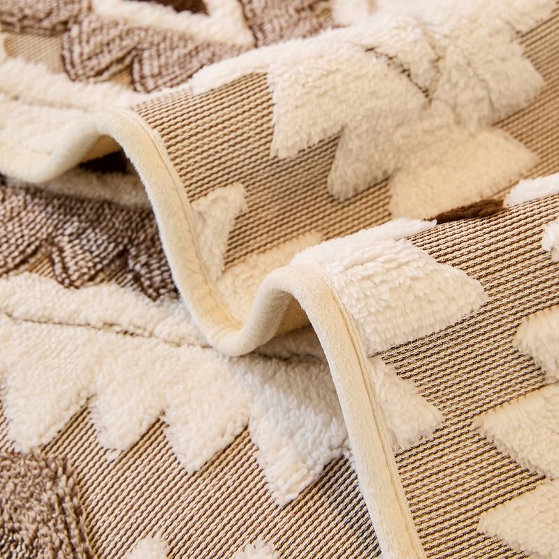 Plush Anti-Slip Dustproof Cat Scratch Sofa Cushion Cover, Reusable All-Purpose Winter Mat, Warm Plaid Design, Sofa Couch Protector, Home Decor, Sofa Slipcover