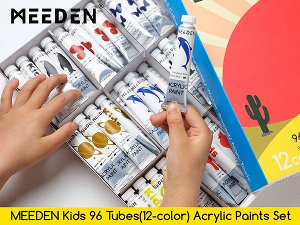 MEEDEN Heavy Body Acrylic Paint Sets, 100 Colors Acrylic Paint Tubes, Non-toxic 0.41 fl Oz /12ml Acrylic Paints for Adults, Beginners Art Painting Art Materials