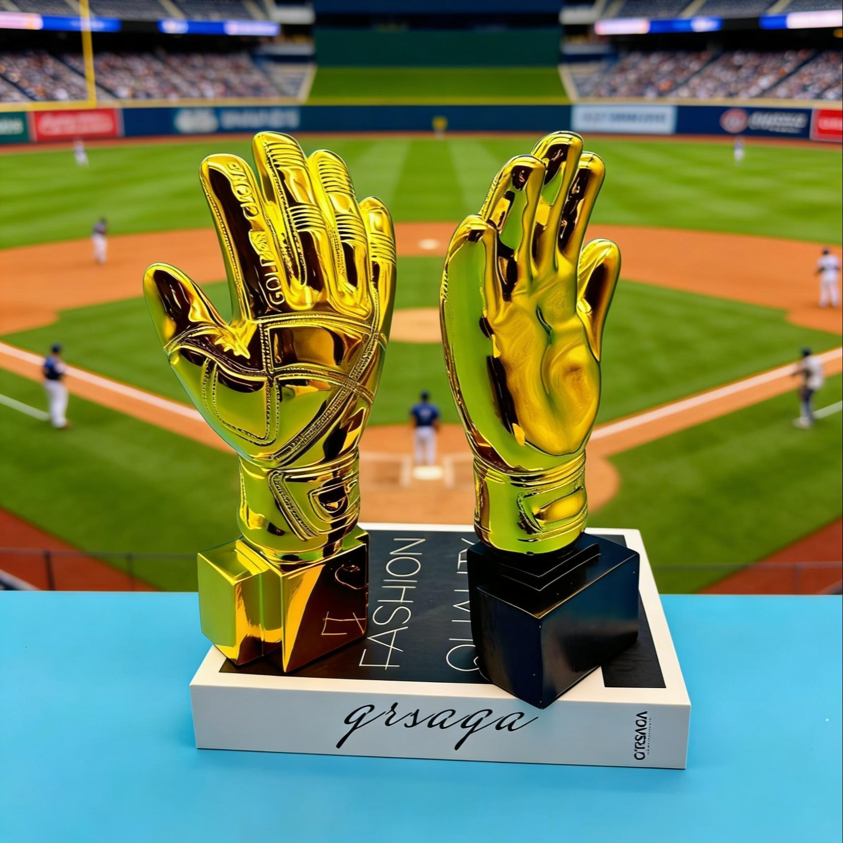 World Cup Golden Glove Award Trophy Model, Football Match Commemorative Fan Souvenir, Collector's Item, No Precious Metal Plating