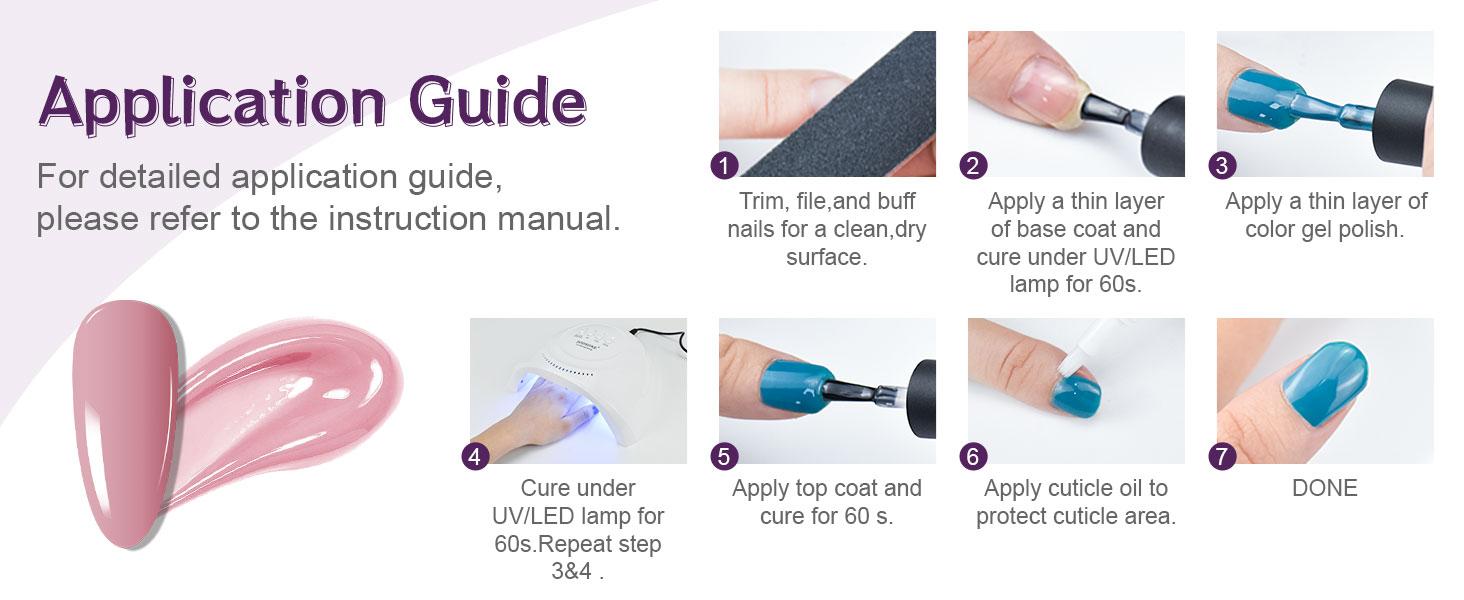 JODSONE 36 Pieces Gel Nail Polish Set U V Light Nail Drill Beginner Set Glossy Surface Easy To Apply Matte Texture All-In-One Manicure Kit