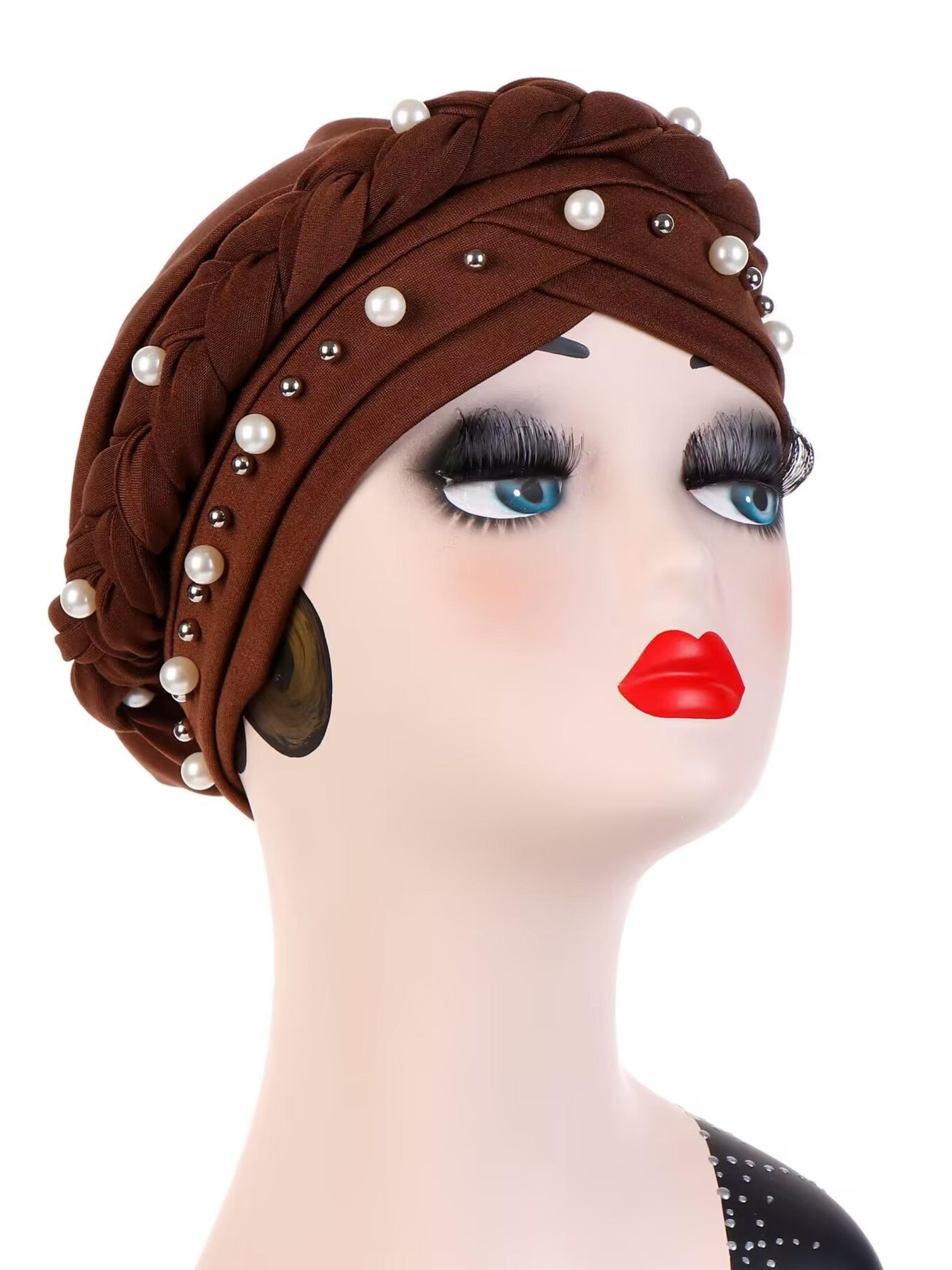 Elastic Ramanda Turban Hat, Head Wrap Under Scarf, Mid-East Head Scarf, Hijab Cap, Inner Cap, Windproof, Full Neck, for Women