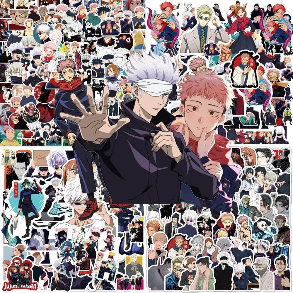 Polycarbonate Vintage Jujutsu Kaisen Stickers (50/80/100pcs) for Kids, DIY Decor, Anime Decor, Cartoon Anime Phone Stickers, Laptop Skateboard Car Decal, Stickers For Cars, Decals For Vehicles