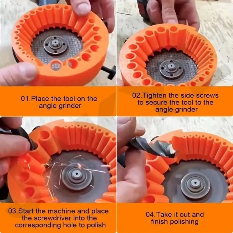 Multipurpose Drill Sharpener Tool, Multi-Size Grinding Aid for Old Drills, Essential Electric Drill Bit Sharpening Accessory