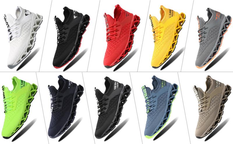 Men's Running Shoes Blade Tennis Walking Fashion Sneakers Breathable NonSlip Gym Sports Work Trainers，Casual Comfortable Breathable Sports Shoes for Daily Workout Running Runner Springtok  mens shoes Outdoorfun