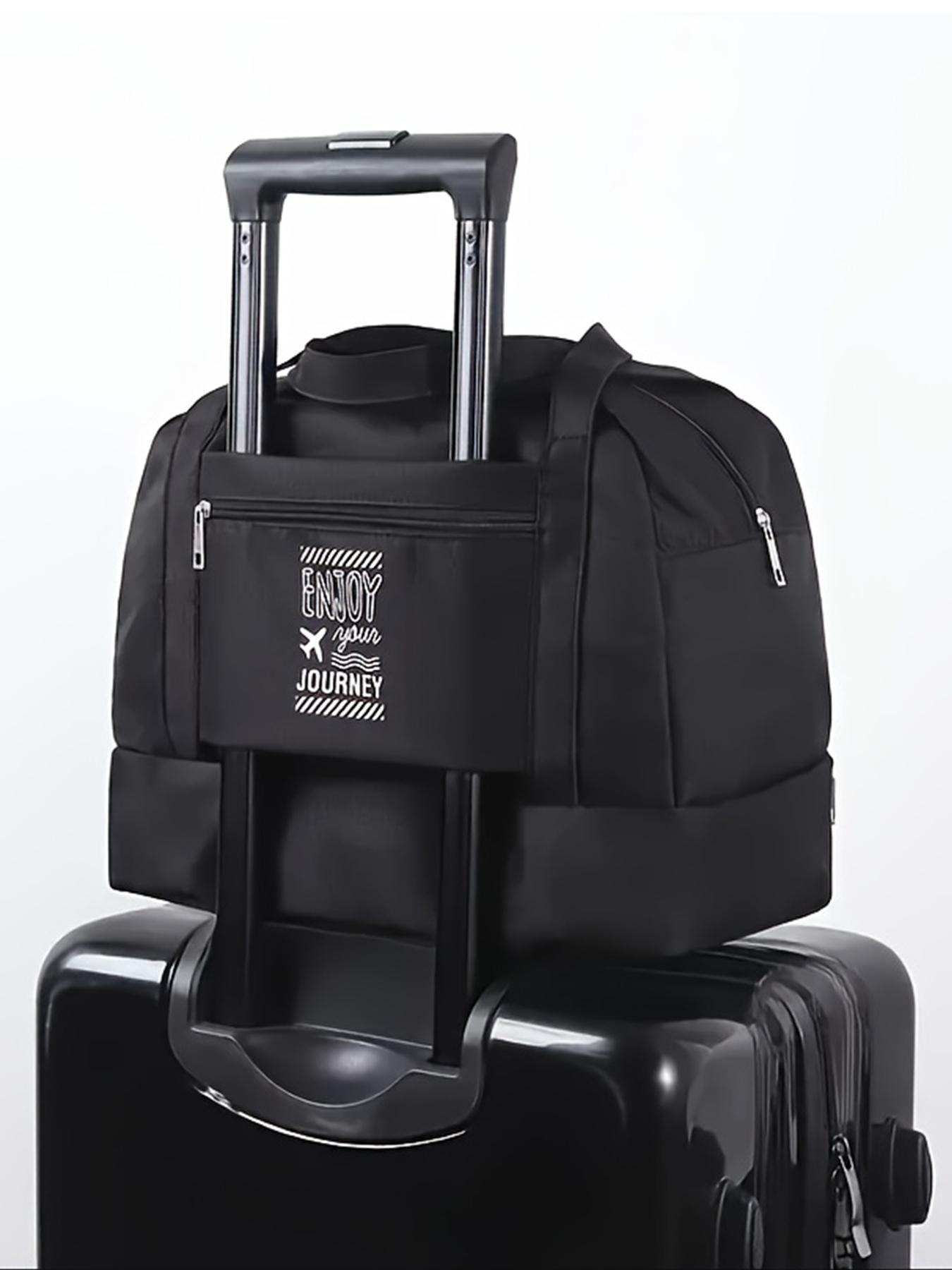 5.28 Gallon Large Capacity Dual Layer Travel Organizer, Gym and Swim Bag, Unisex Sports Bag, Solid Color Carry-On, Weekend Trip Bag