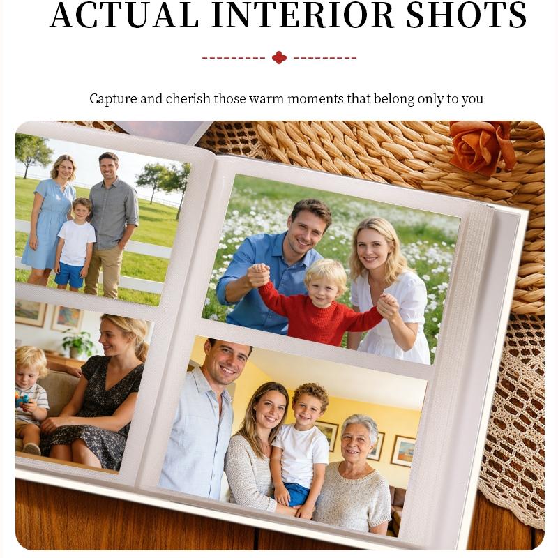 6 Inch Photo Album Holds 200 Photos, Simple Storage Book Creative Insert Style, Family Memory Book, Perfect Gift for Easter Halloween Thanksgiving