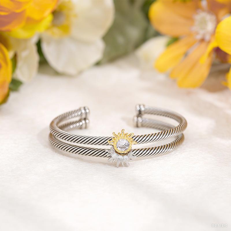 Mother Daughter Gift, Friendship Style | Aprilery Sun Moon Bracelet Set Stackable Bracelet for Women Sparkling Gold Sun Ring/Moon Bracelet Bracelet Matching Bracelet