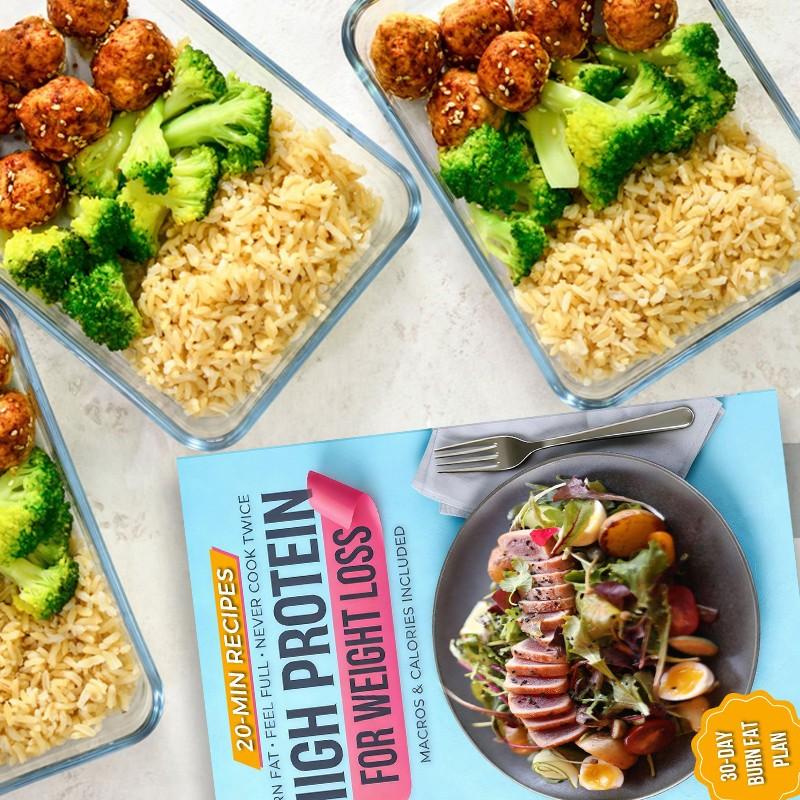High Protein Cookbook for Weight Loss: 101 Low Carb Recipes & a 30-Day Meal Plan to Burn Fat, Feel Full, and Never Cook Twice (High Protein Made Easy)