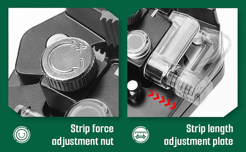 TESMEN TWS-322 Wire Stripper Self Adjusting Cable Stripping tool with Non-Contact Voltage Detection, 4-in-1 Automatic Wire Pliers, Universal Wire Cutters and Crimping Tool, for 10-24 AWG Electrical Wire TESMEN TWS-322 Wire Stripper Self Adjusting Cable Stripping tool with Non-Contact Voltage Detection, 4-in-1 Automatic Wire Pliers, Universal Wire Cutters and Crimping Tool, for 10-24 AWG Electrical Wire