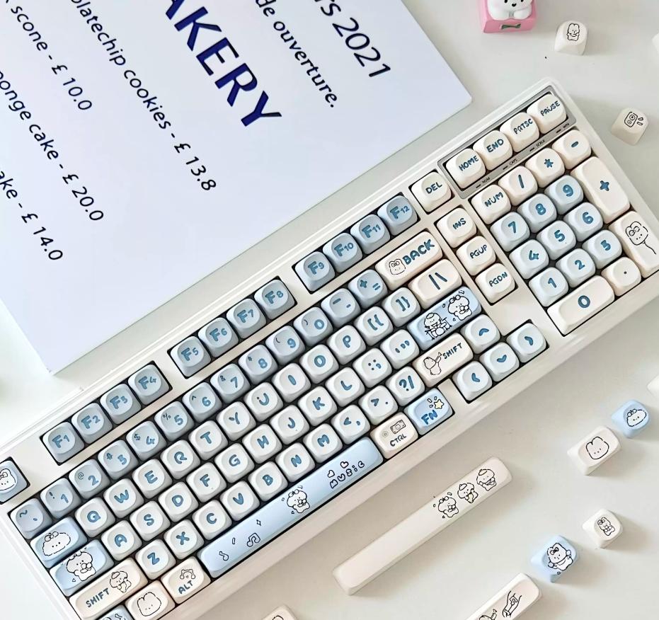 139-Key Band Puppy Theme Pbt Keycaps, Dye Sublimation Process, Moa Profile, Compatible with Mx Axis, for 61/64/68/87/96/104/108 Keyboards