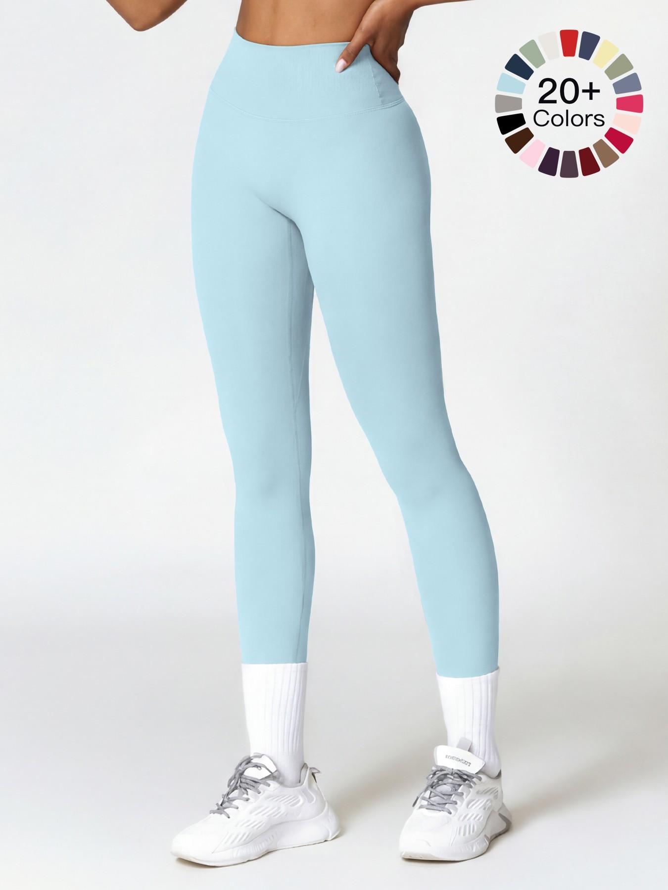 Women's High Waisted Sports Leggings, Sports Bottoms, Solid Color Skinny Pants, High Stretch Yoga Leggings, Ladies Sportswear for Indoor Outdoor Wear, Yoga Pants Women, Workout Tights