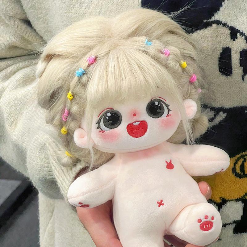20cm Kawaii Plush Cotton Doll Idol Stuffed Super Star Figure Dolls No Attribute Crying Cotton Doll Can Change Clothes Kids Gift