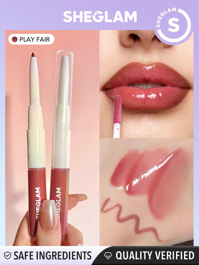 SHEGLAM Lip Rules Liner & Gloss Pen-Play Fair Makeup Lipliner