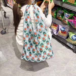 Kawaii Miffy Rabbit Single-shoulder Bag Cartoonish and Cute Large-capacity Eco-friendly Shopping Bag Foldable Portable Handbag