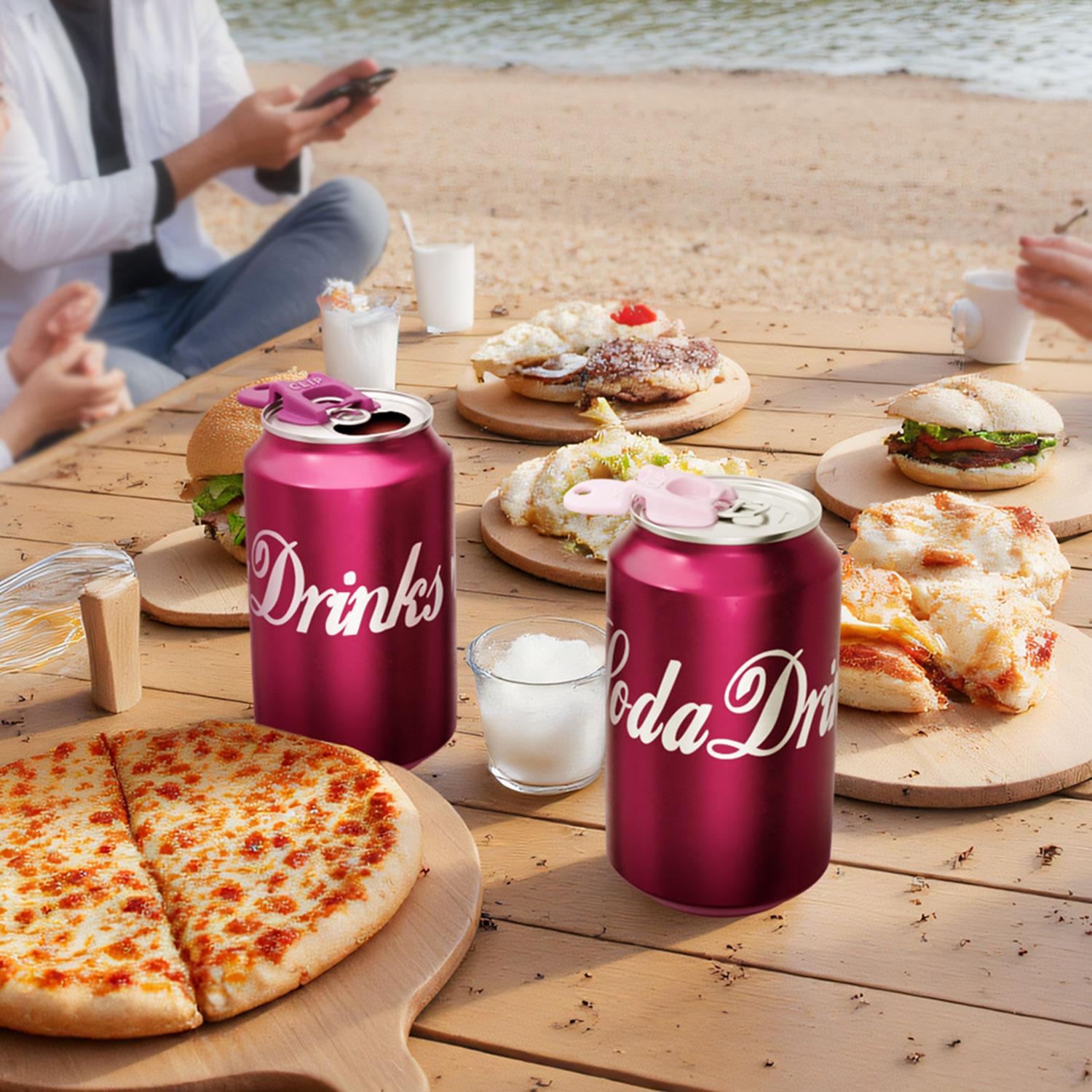 Complete Cover Easy Tab Opener New and Improved 6PK Beverage Barricade 2.0 by Avant Grub. Colorful Drink Can Protector Cap for Soda, Beer, Coke Shields From Bugs, Bees, Dust at the Party, BBQ, Beach