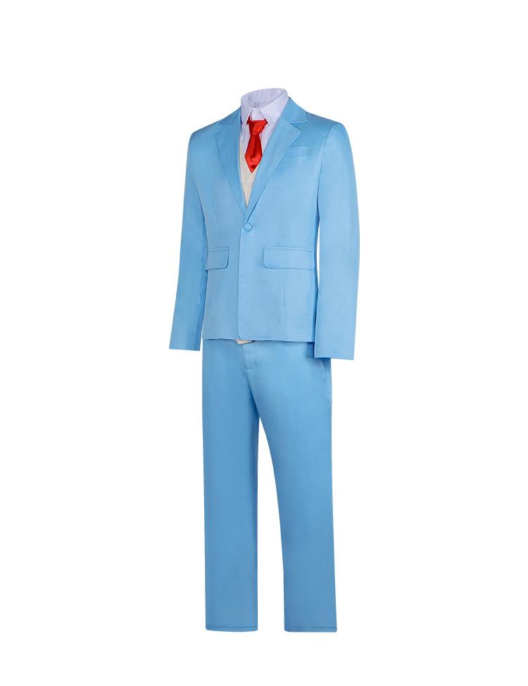 Anime Skip and Loafer Mitsumi Iwakura-Shima Sousuke Cosplay Costume - Unisex Blue Polyester School Uniform with Costume Wigs 1, Do Not Bleach, Hand Wash Only, Hang Dry for Cosplay Party, Halloween, Only Wigs 1, Holiday