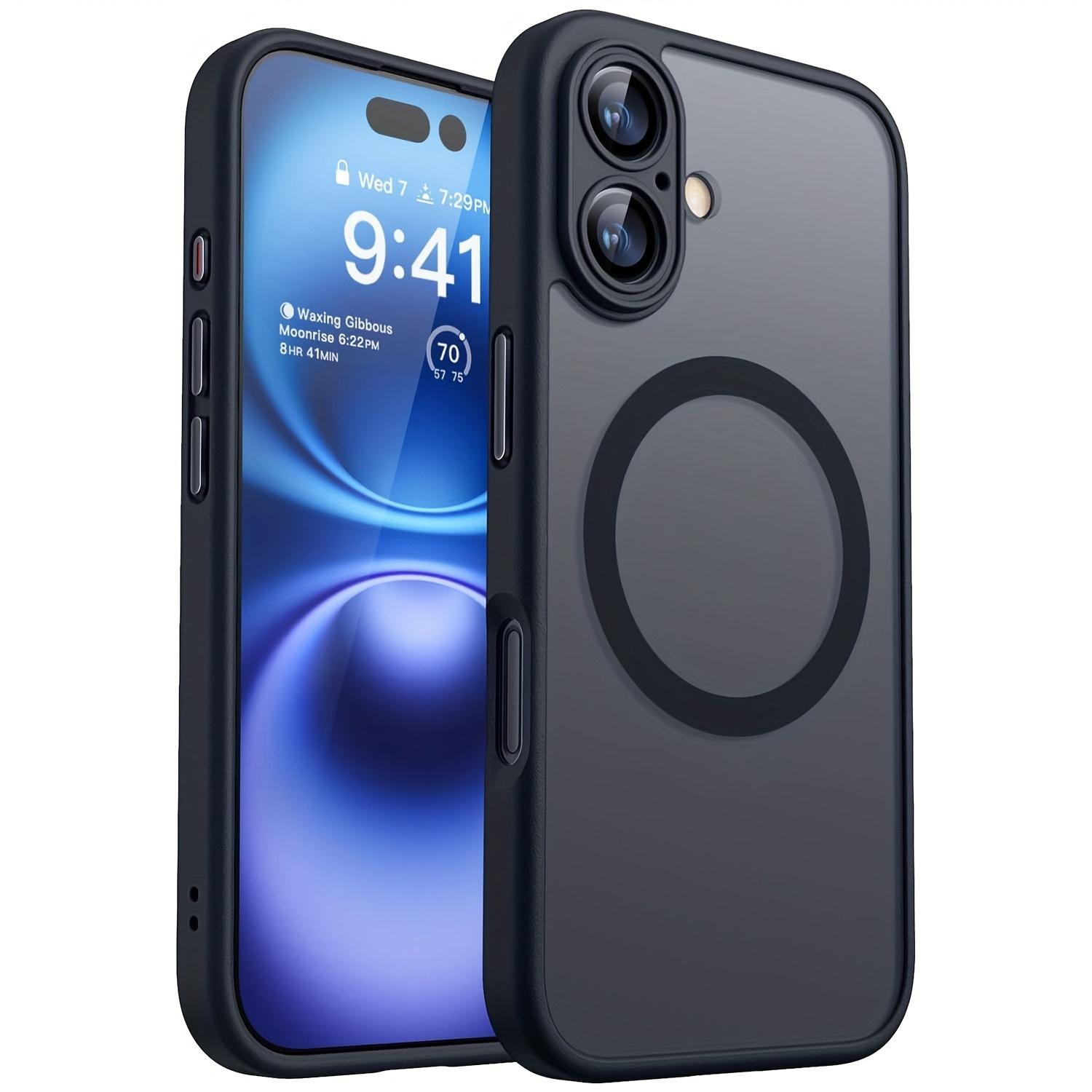 Magnetic Phone Case for iPhone 17/16/15/14/13/12/11, Upgraded Full-Camera-Protection Translucent Matte Compatible with MagSafe, Phone Cover, Phone Cover Casing