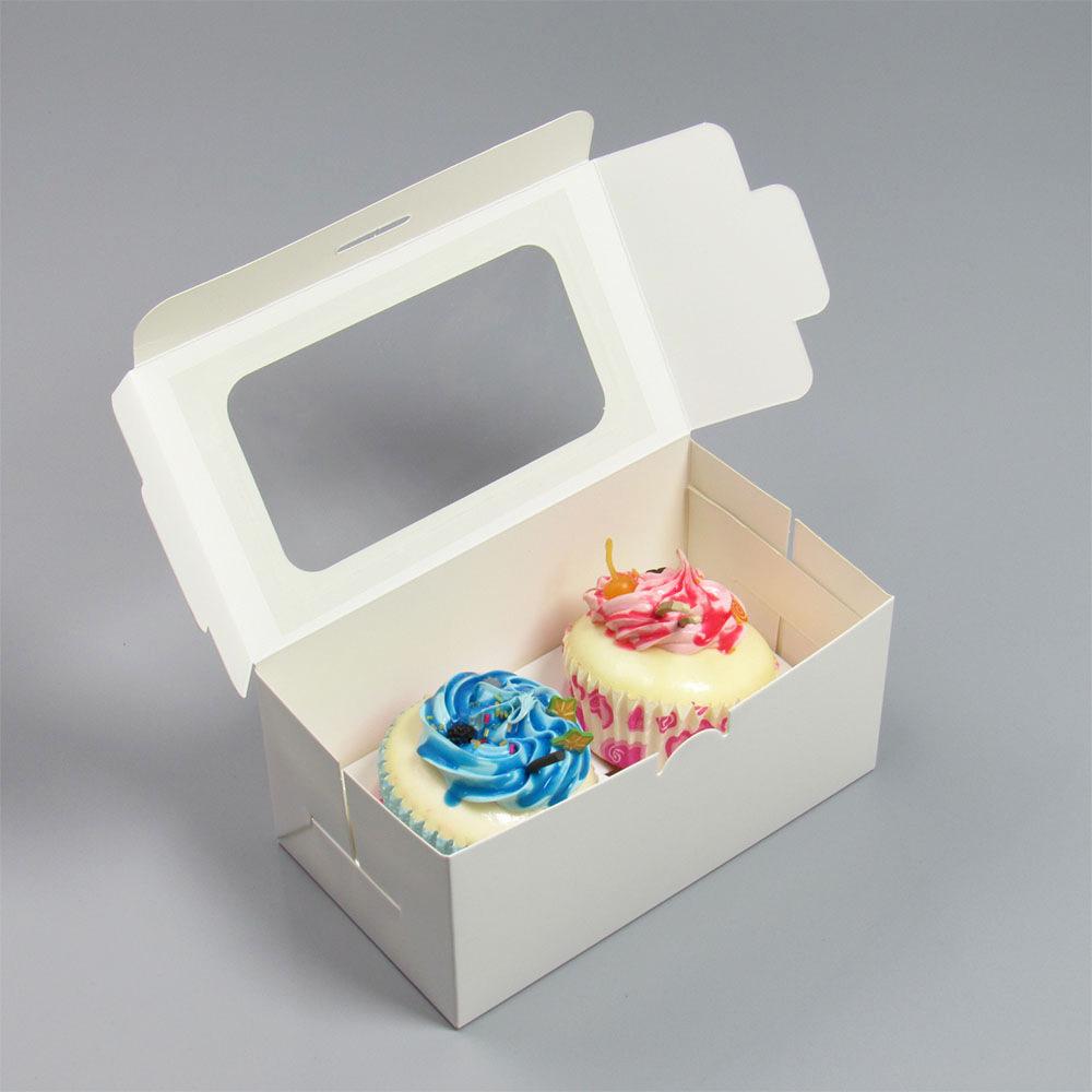 20/15/10/5/1pcs Minimalist White Paperboard Cupcake Packaging Boxes, 2/4/6 Pack Square Clear View Window Cupcake Holders.needoh.paper plates