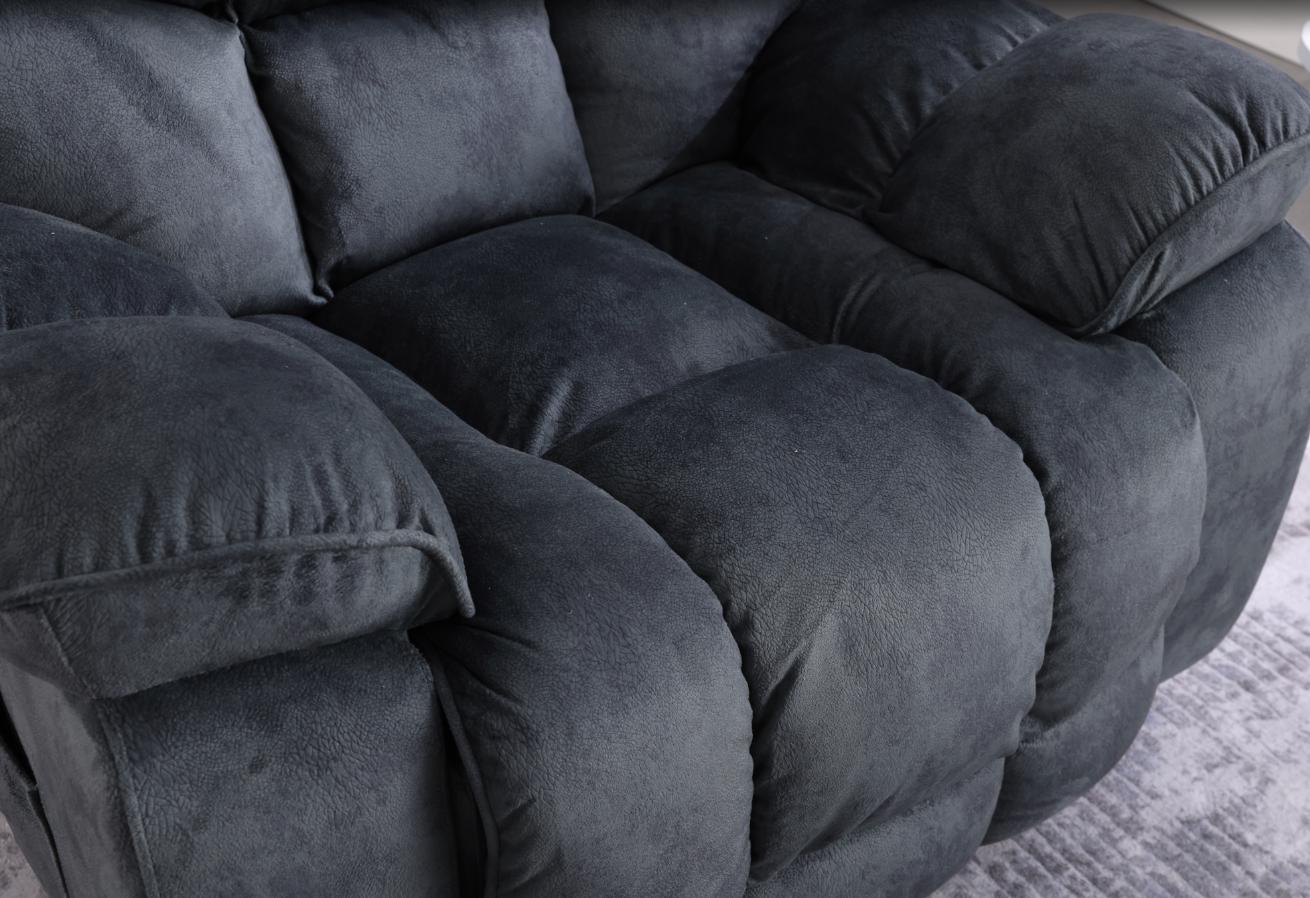 【3 Package Delivery】[Dealsforyoudays] Ebello 37.8" Wide Breathable Fabric Oversized Electric Reclining Chair with Massage and Heat and USB Port, Grey