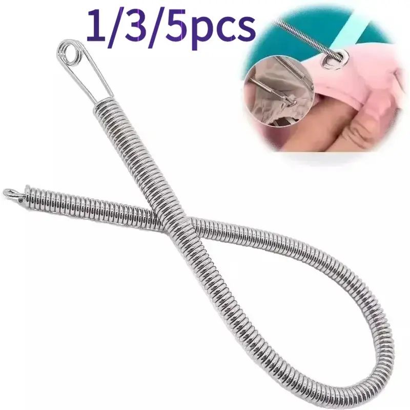 1/3/5pcs bendable rope threading tool, multifunctional spring eye threading device, clothing elastic band threading, lace threading, ribbon assist device, Sewing Tools