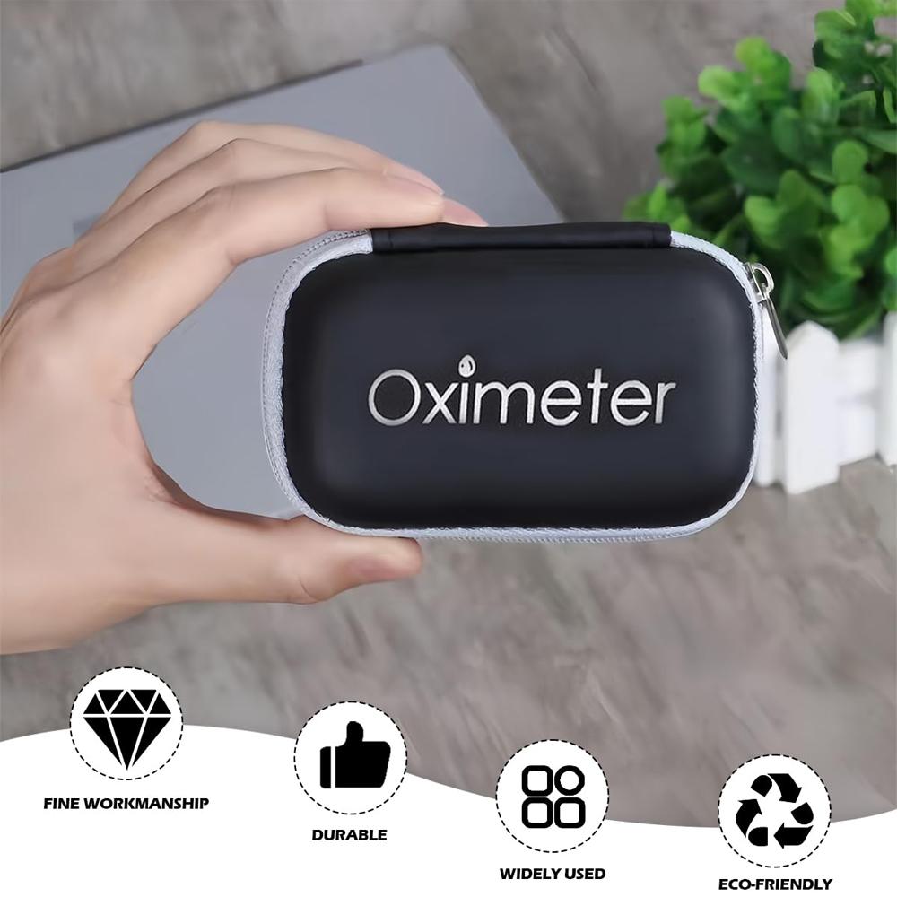 Pulse Oximeter Storage Case, Durable Protective Cover for Medical Equipment, Portable Design with Compact Size for Easy Carrying, Ideal for Home Use & Travel, Space Saving Storage, Travel Organization Pouch