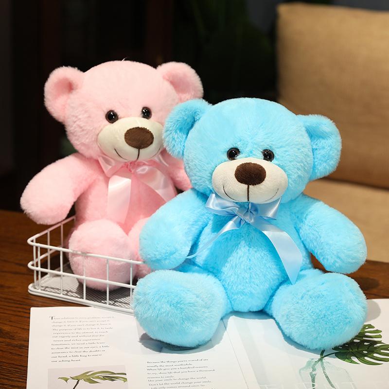 23cm/9.02In Cute Bear Plush Toy, Teddy Bear With Bow Tie, Teddybear Stuffed Animal, Strawberry Love Bear Toy, Child-Safe Fabric, Furry Bear To Accompany Your Child As He Grows Up, Gift For Children And Friends, Decorative Plush Toy For Sofa Bed