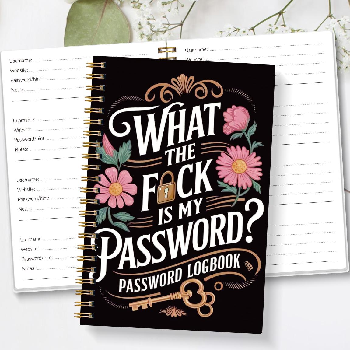 1pc Simple Password Book, Hardcover Spiral Notebook, Hardcover Journal, Minimalist Address Password Manager With Website Password Quick Access Password Storage Perfect For Home Office Internet Computer Logins, Great Holiday Gifts #GLOBAL PICKS