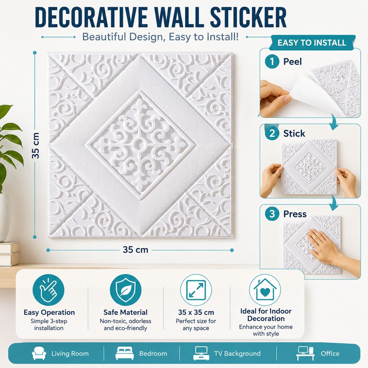 Self-Adhesive Pineapple Wallpaper, Ceiling Renovation Sticker, Accent Wall Peel and Stick, Wall Decor for Kitchen Living Room Bedroom, Hallway Wall Decoration, Pattern