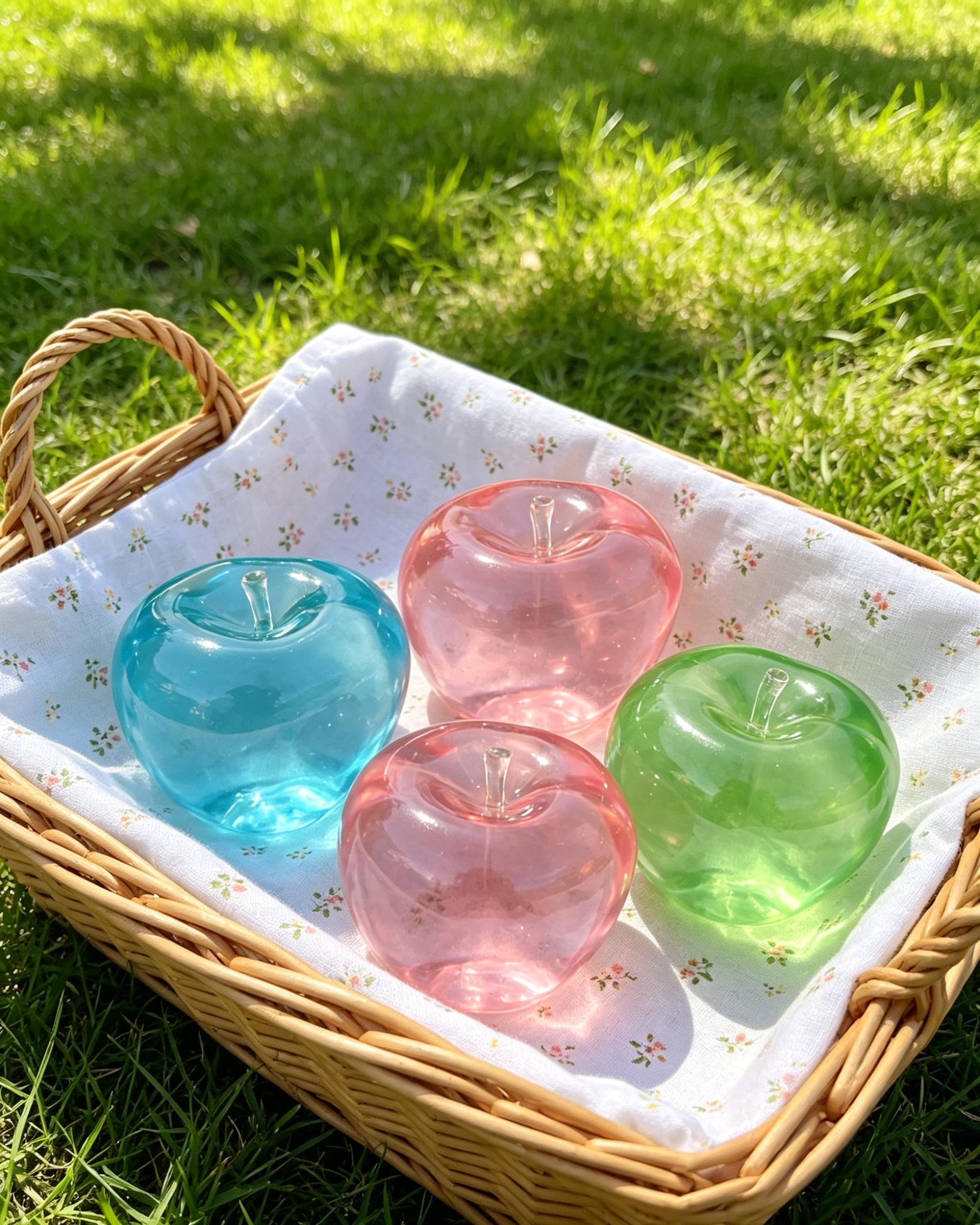 Crystal Apple Stress Relief Squishy Toy, Fun Fidget Toy for Anxiety Relief, Perfect Gift for Kids & Adults, Durable & Reusable Design