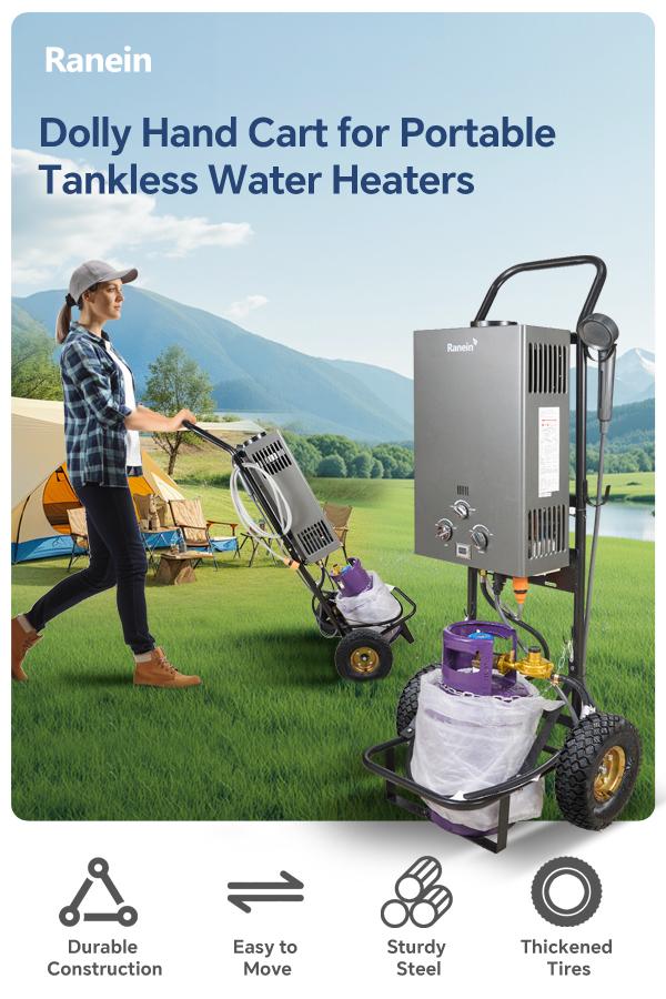 Ranein Tankless Water Heater Outdoor, 1.58 GPM Portable Propane Camping Water Heater, 6L, RO4KY, Grey Ranein Tankless Water Heater Outdoor, 1.58 GPM Portable Propane Camping Water Heater, 6L, RO4KY, Grey