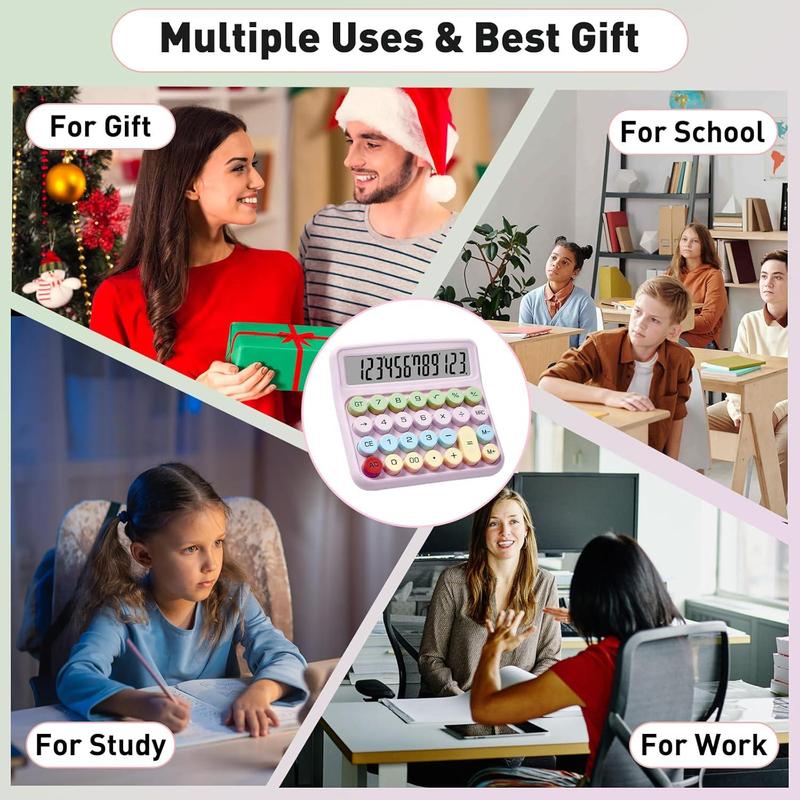 【FaddishDeal】Calculator with display, 12-bit large button, easy to use automatic off desktopcalculator at home, office and school, dopamine calculator Springtok 【FaddishDeal】Calculator with display, 12-bit large button, easy to use automatic off desktopcalculator at home, office and school, dopamine calculator Springtok