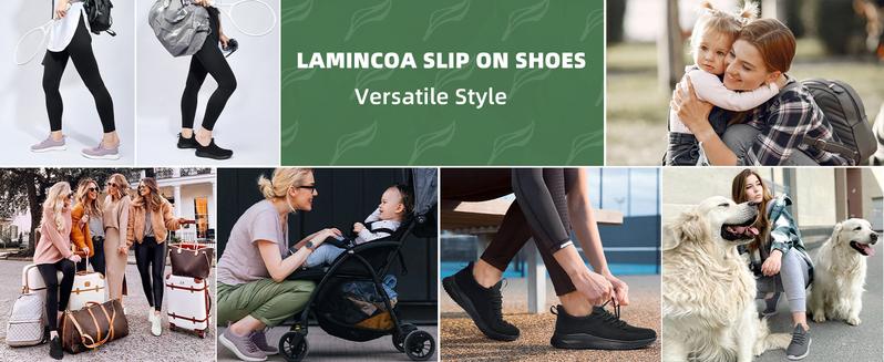 Womens Slip On Sneakers Walking Tennis Running Shoes Lightweight Memory Foam Gym Sneakers Jogging and Casual Sports Shoes for Women