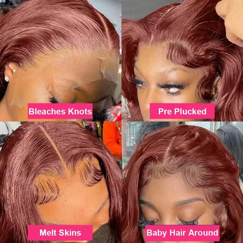 BLING HAIR Reddish Brown HD Lace Front Human Hair Wig PrePlucked 13x4 Colored Human Hair 13x6 Lace Front Wigs Body Wave Wig TikTokShopHolidayHaul