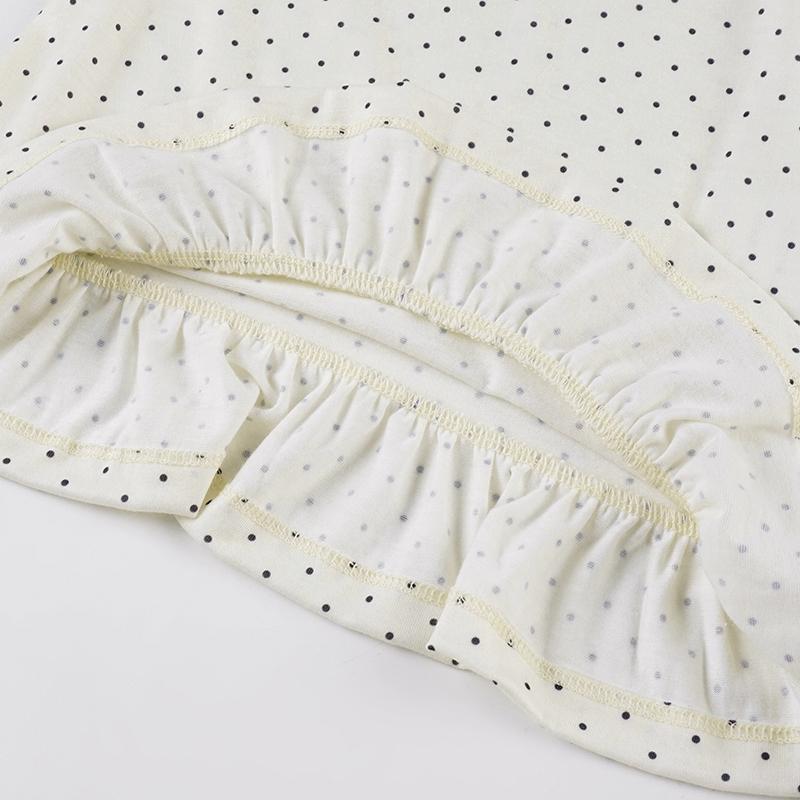 Women's Y2K Style Polka Dot Colorblock Slim-Fit Long Sleeve T-Shirt, Sweet Ruffle Hem Top for Fall Season, Casual Fashion Clothing, Casual Classy Top