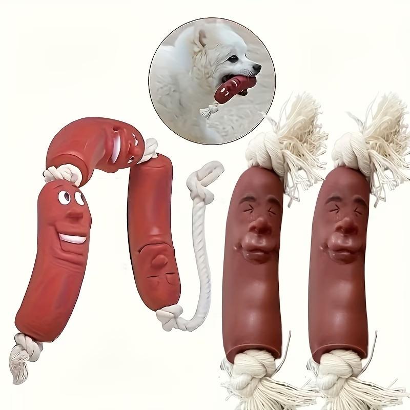 Fun Sausage Dog Chew Toy, Interactive Training Teething Toy, Bite-Proof Design, Durable and Safe, Ideal for Puppy Teething Relief