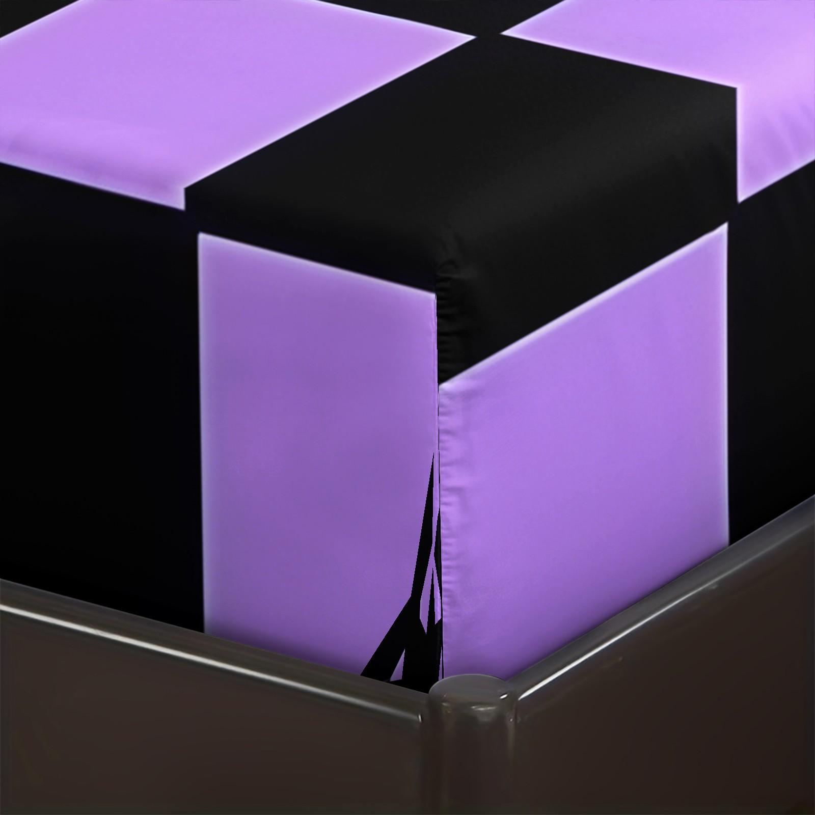 3 Pcs Geometric Plaid Print Fitted Sheet Set, Modern Minimalist Bedding Set, Soft Breathable Microfiber with HD Digital Print, Deep Pocket & Wrinkle Resistant, Ideal for Bedroom, Dorm, Guest Room, All Season Use