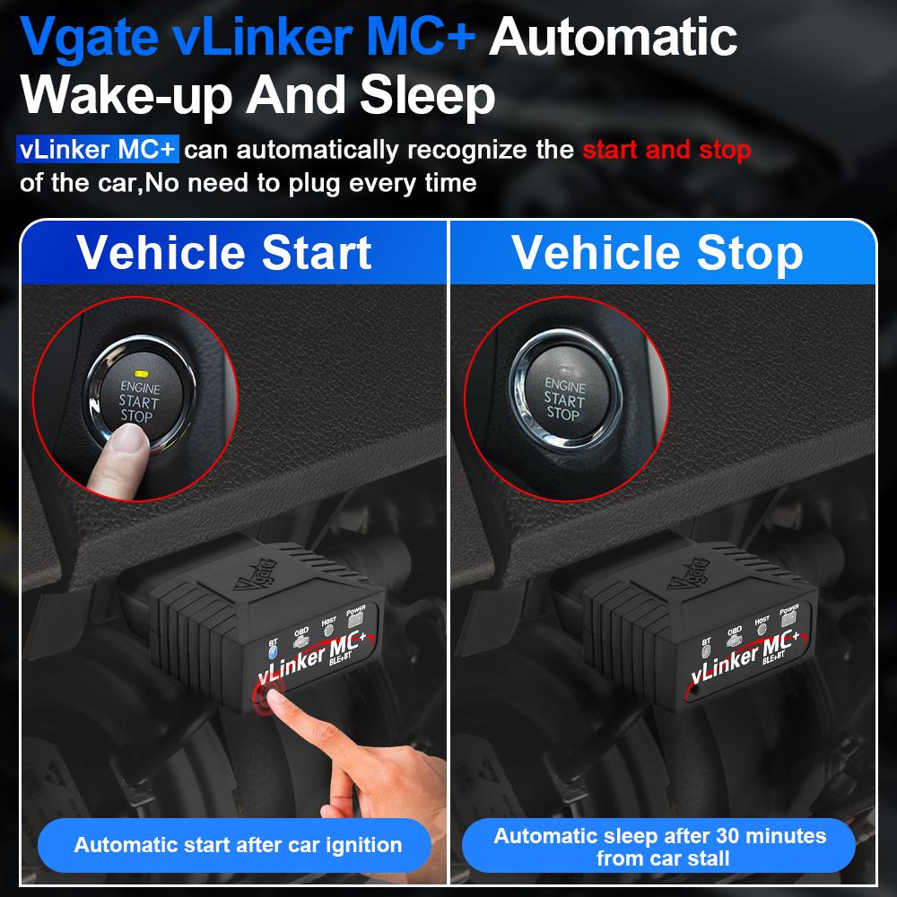 Vgate vLinker MC+ Bluetooth OBD2 Car Diagnostic Scan Tool for iOS, Android, Windows Vgate vLinker MC+ Bluetooth OBD2 Car Diagnostic Scan Tool for iOS, Android, Windows