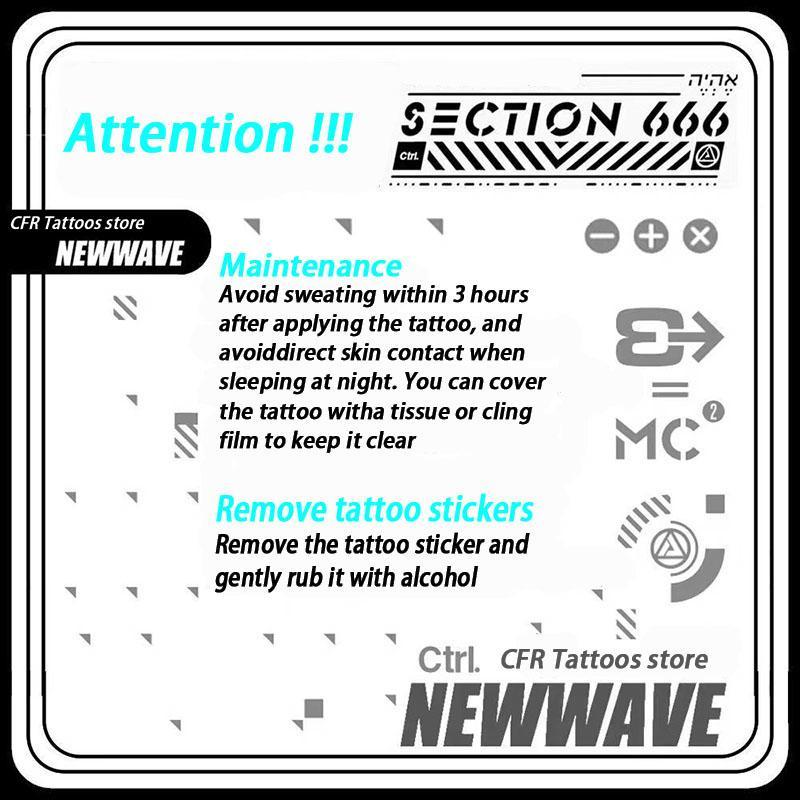 Cross Design Temporary Tattoo Sticker, 1 Count Waterproof Long Lasting Fake Tattoo Sticker, Body Art Sticker for Women & Men, Body Fake Tattoos