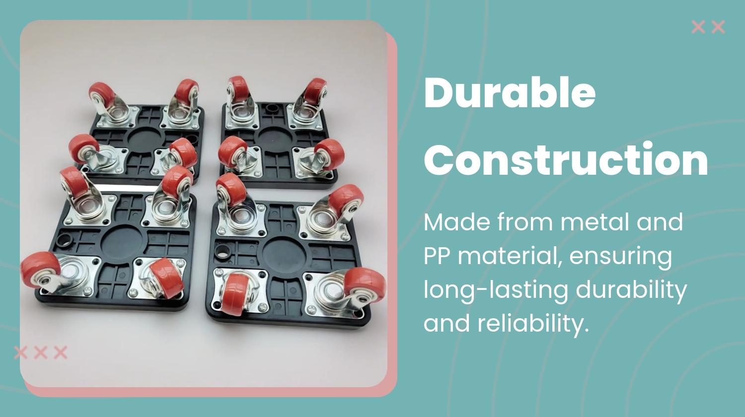 Furniture Moving Tool Set, Effortless Riser Elevator with Safe Wheels, Ideal for Sofa, Refrigerator, Hard Floor