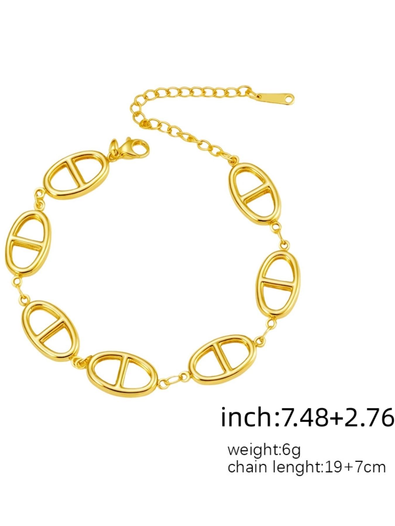 Multiple Styles Zircon Bracelet Crown Heart Moon Star Gold Color Stainless Steel For Women Summer Party Jewelry Gifts