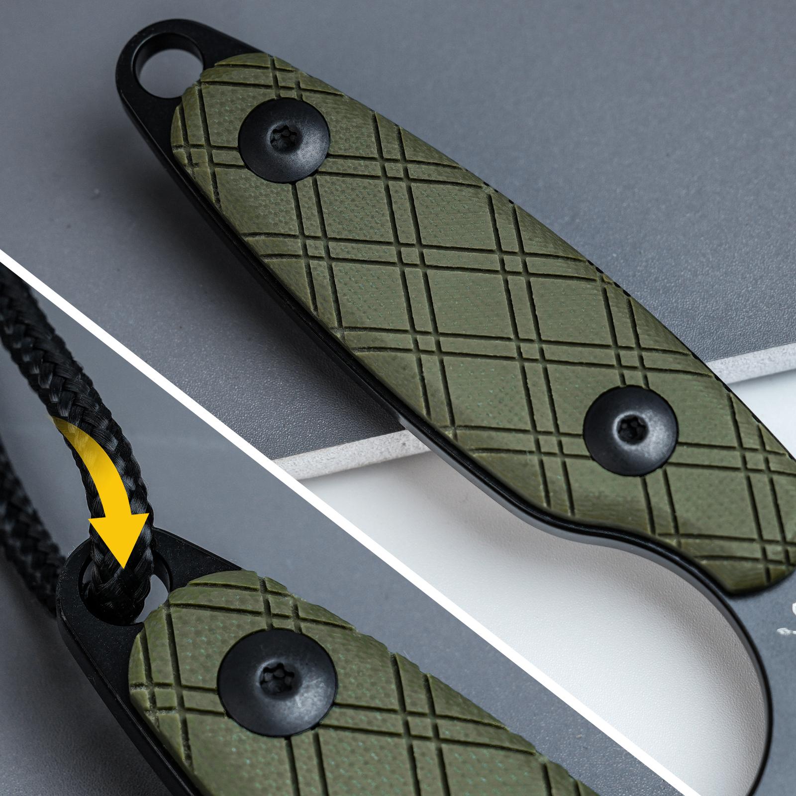 Kizer Outdoor EDC Muskrat D2 G10 Oliver Green Handle 1064A1